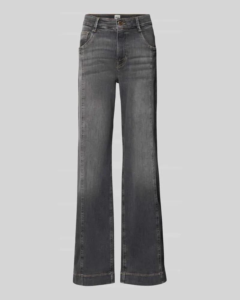 Brax Wide Leg Jeans aus Baumwoll-Mix Modell 'Maine Mittelgrau