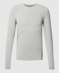 Ralph Lauren Longsleeve mit Rundhalsausschnitt Modell 'PERFORMANCE Mittelgrau