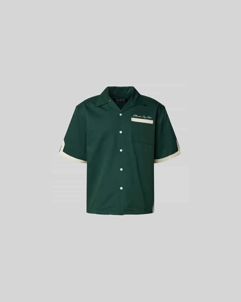Billionaire Boys Club Relaxed Fit Freizeithemd mit Brusttasche Dunkelgruen