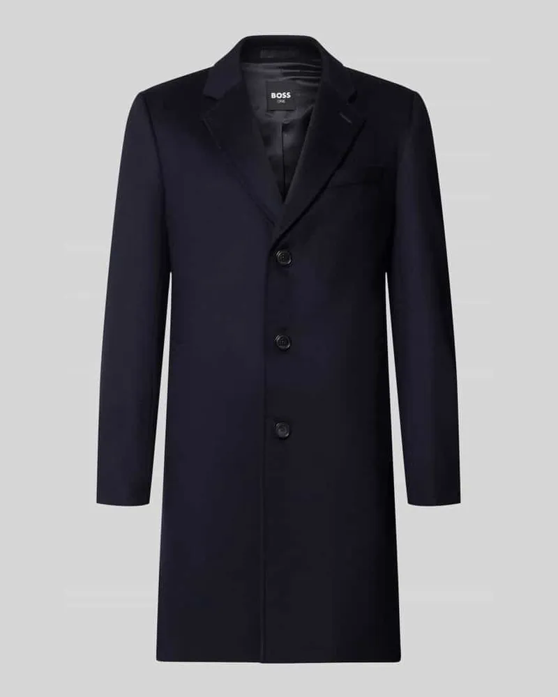 HUGO BOSS Slim Fit Mantel aus Woll-Kaschmir-Mix Modell 'H-Hyde-264 Marine