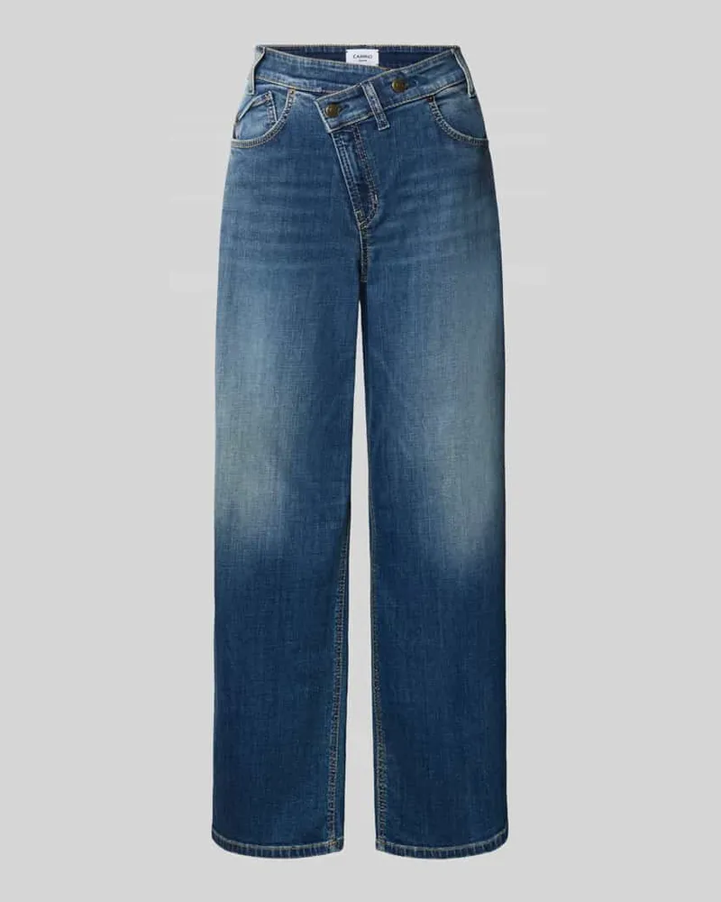 Cambio Baggy Fit Barrel Jeans aus Baumwoll-Mix Modell 'BAGGY ASYMMETRICAL Ocean