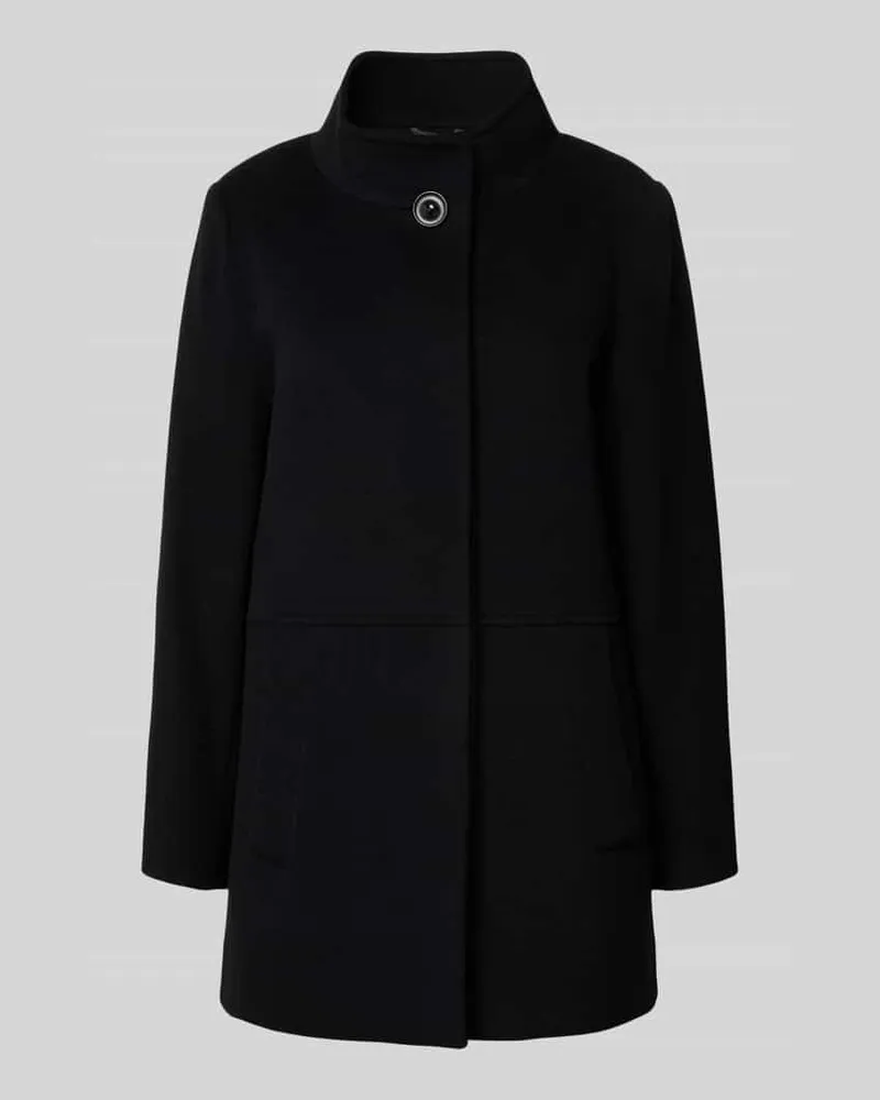 Cinzia Rocca Wollmantel mit Kaschmir-Anteil Black