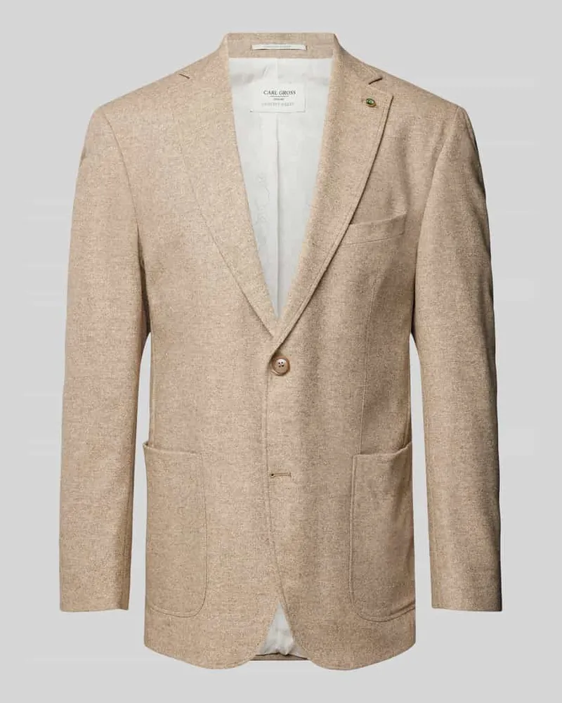 Carl Gross Sakko mit Seiden-Anteil Modell 'TEDRICK Beige