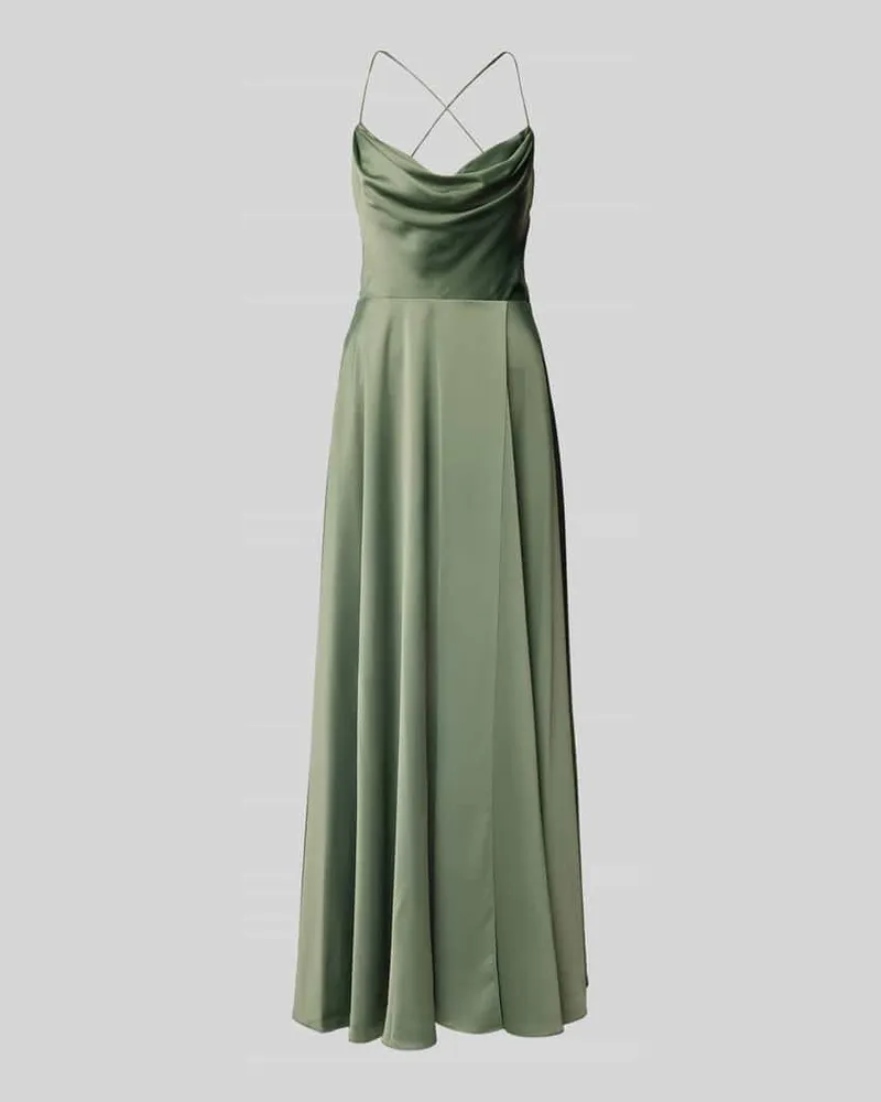Vera Mont Abendkleid mit Wasserfall-Ausschnitt Schilf