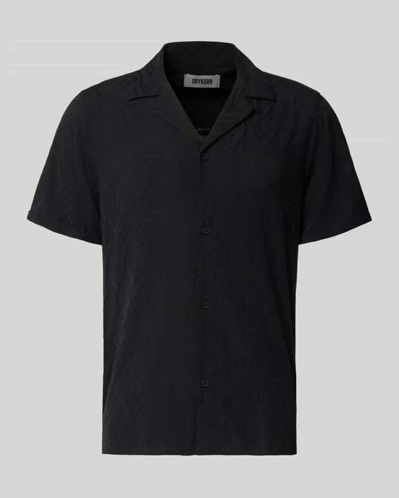 Drykorn Regular Fit Freizeithemd aus Viskose-Baumwoll-Mix Modell 'Bijan Black
