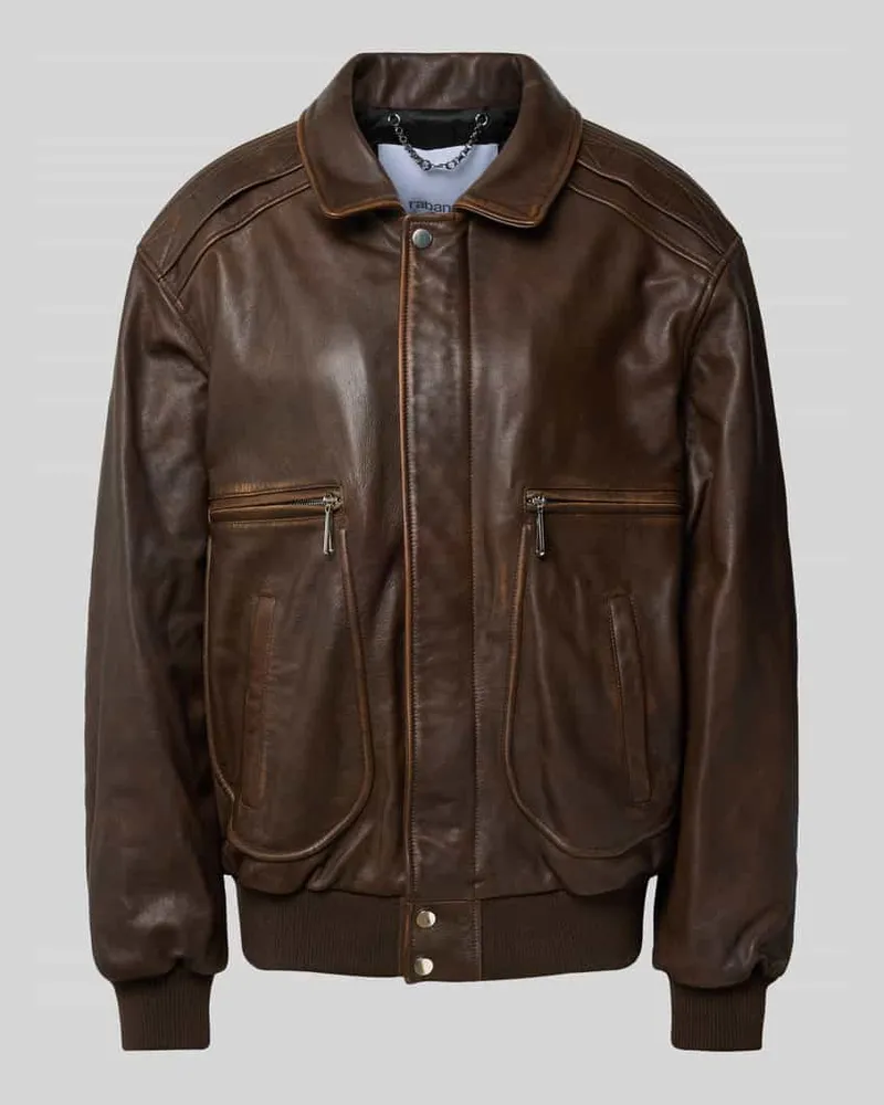 Paco Rabanne Relaxed Fit Jacke aus reiner Viskose Hellbraun