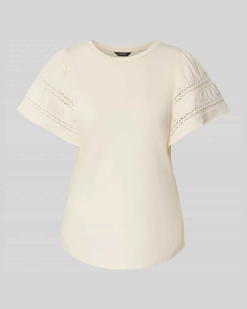 Ralph Lauren Blusenshirt mit Rundhalsausschnitt Modell 'CHAUSA Offwhite