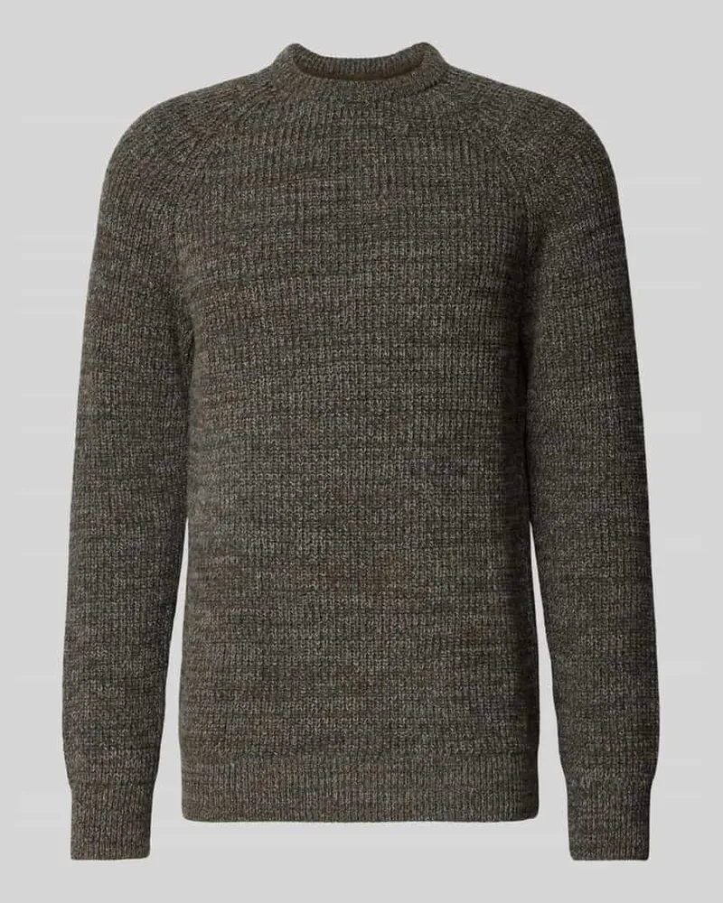 Barbour Strickpullover aus reiner Baumwolle Modell ' HORSEFORD Oliv
