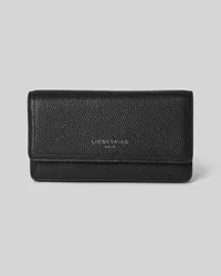 Liebeskind Lederportemonnaie mit Label-Schriftzug Modell 'Paris Slim Black