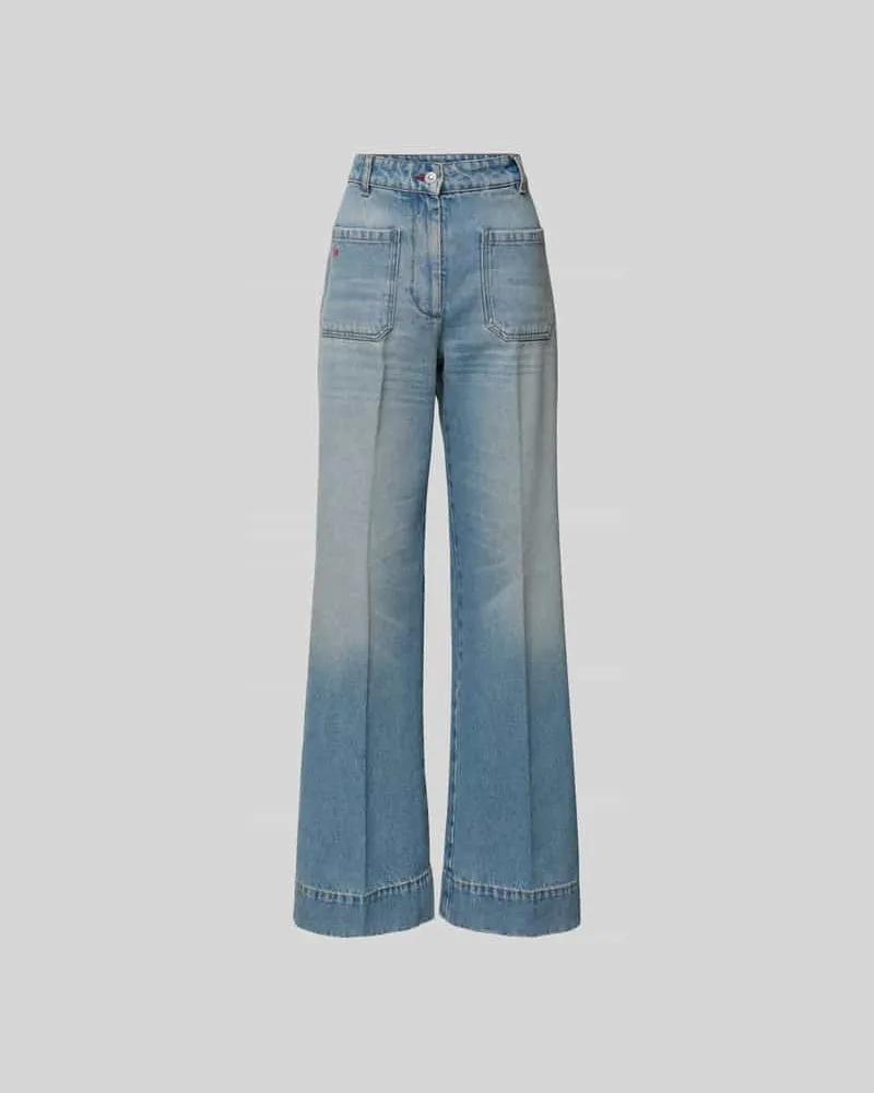 Victoria Beckham Jeans mit Label-Stitching Hellblau