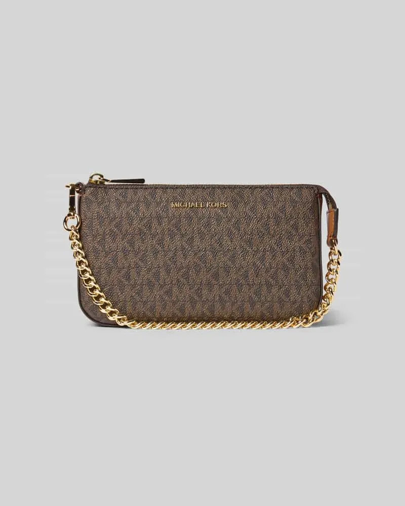 Michael Kors Shoulder Bag mit Logo-Applikation Modell 'Jet Set Dunkelbraun