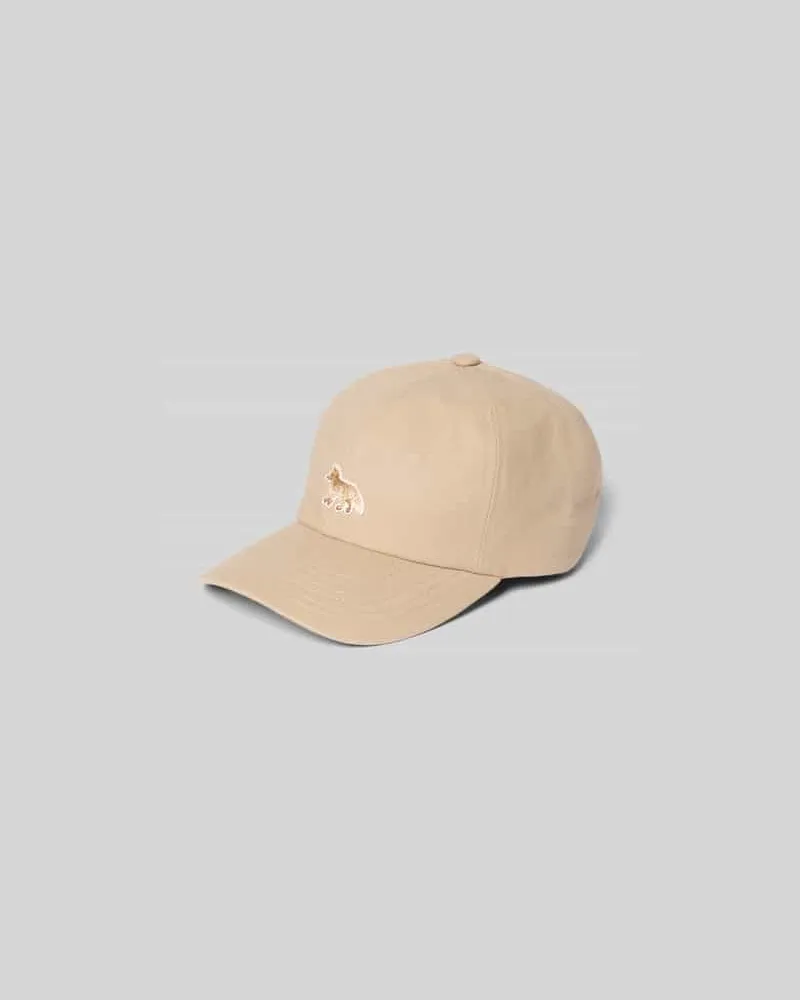 Kitsuné Basecap mit Motiv-Patch Beige