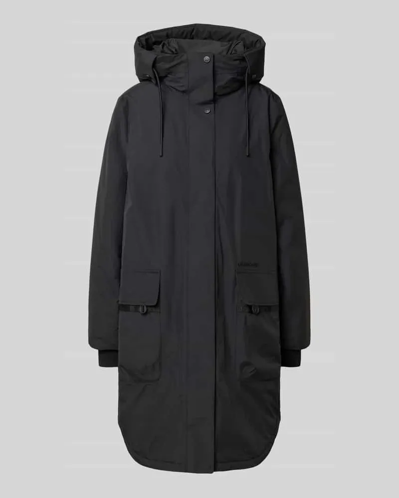 Didriksons 1913 Parka mit Kapuze und Pattentaschen Modell 'AIKO Black
