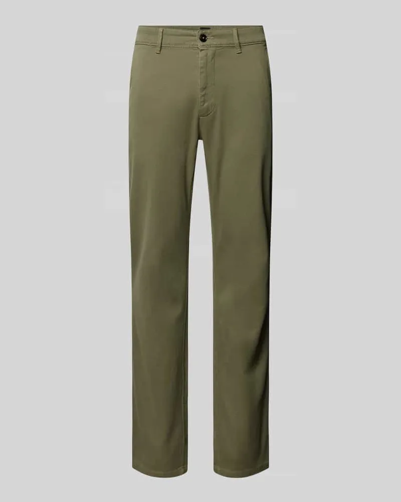 HUGO BOSS Slim Fit Chino mit seitlichen Eingrifftaschen Khaki