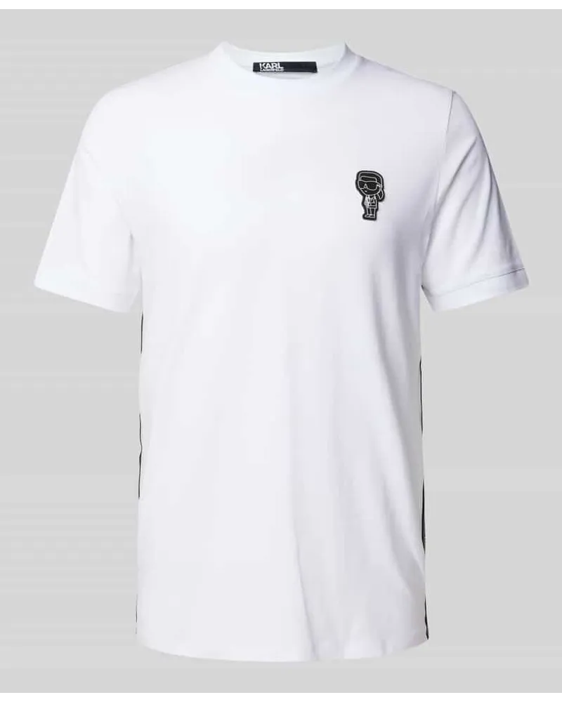 Karl Lagerfeld T-Shirt mit Label-Badge Weiss