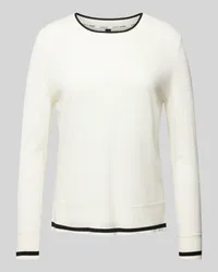 Marc Cain Strickpullover mit Kontraststreifen Offwhite