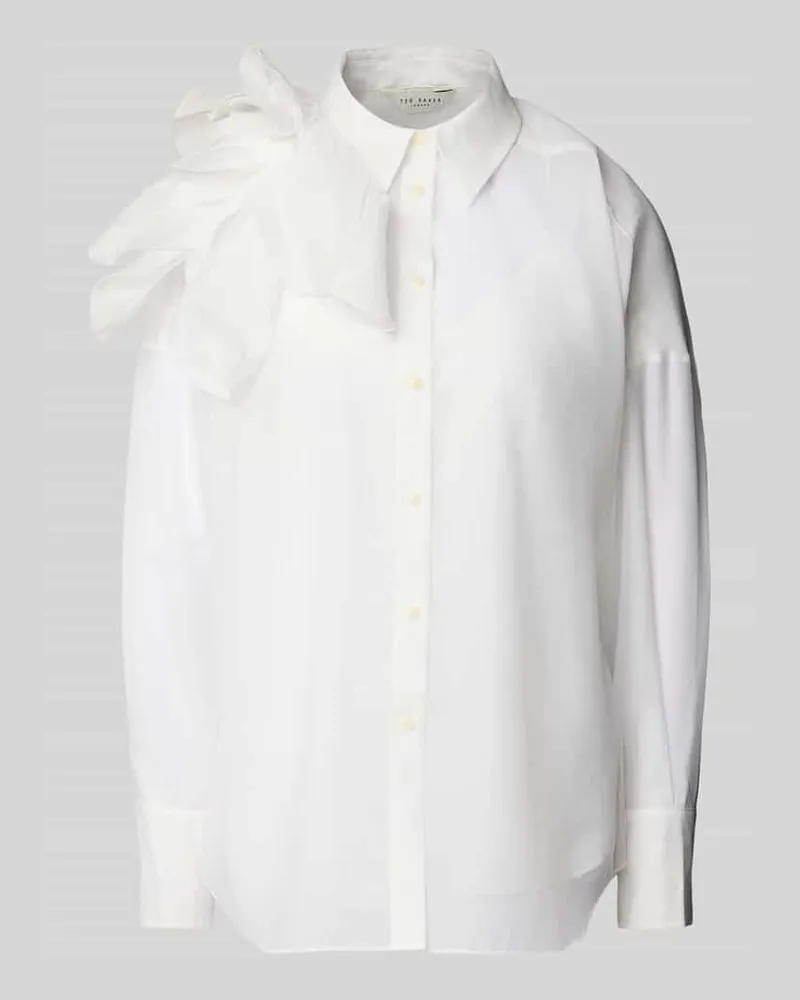 Ted Baker Loose Fit Hemdbluse mit Knopfleiste Offwhite