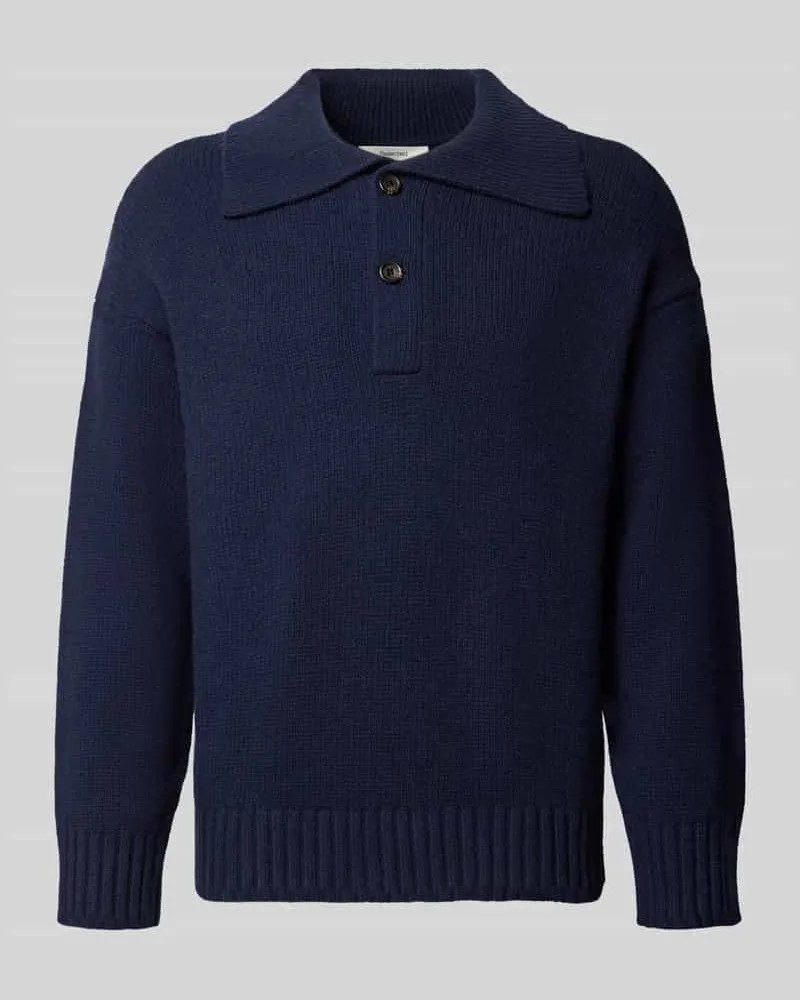 Selected Pullover mit Polokragen Marine