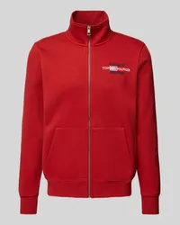 Tommy Hilfiger Sweatjacke mit Stehkragen Dunkelrot