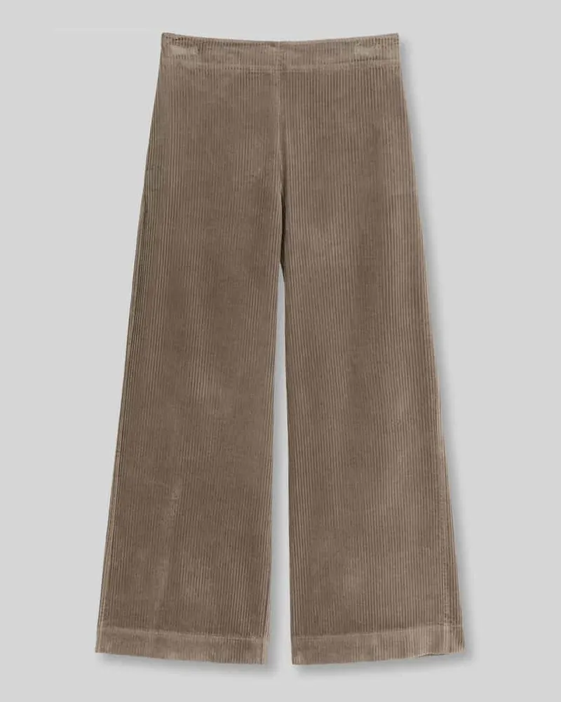 Marc O'Polo Wide Leg Cordhose aus reiner Baumwolle Taupe