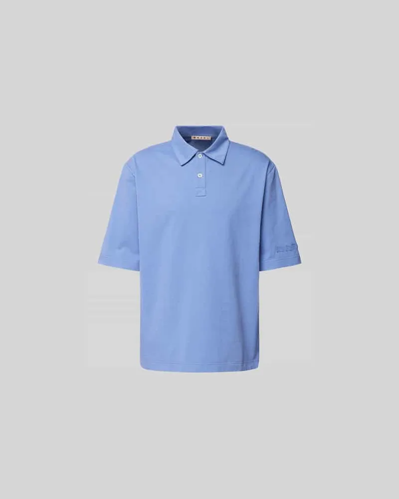 Marni Relaxed Fit Poloshirt aus Baumwolle Blau