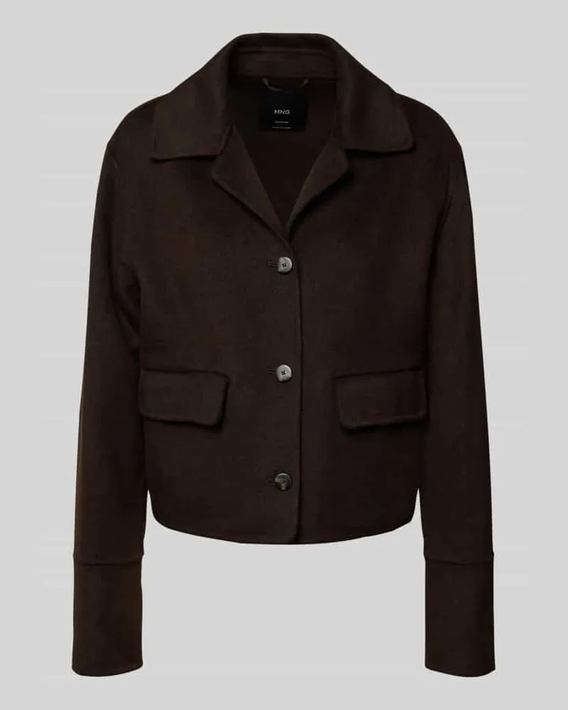 Mango Jacke mit Reverskragen Modell 'ALEX Dunkelbraun
