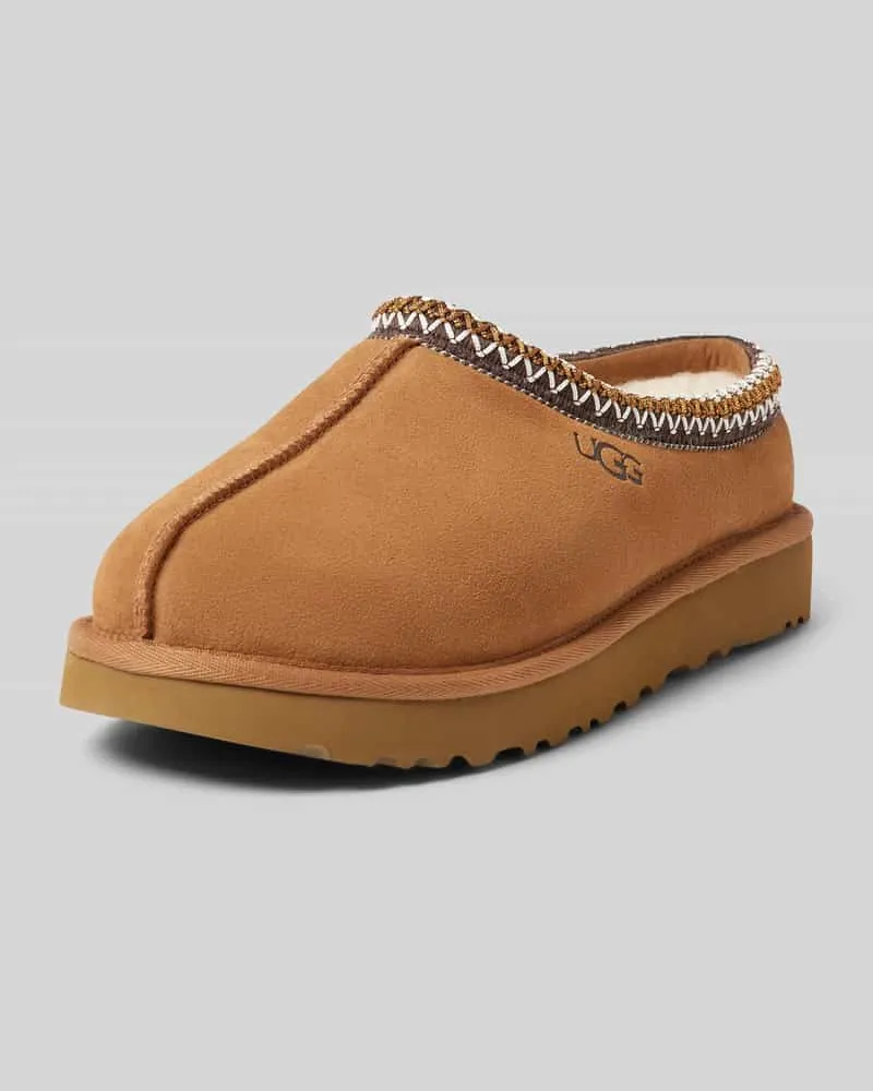 UGG Lederslides mit Ziernaht Modell 'TASMAN Camel
