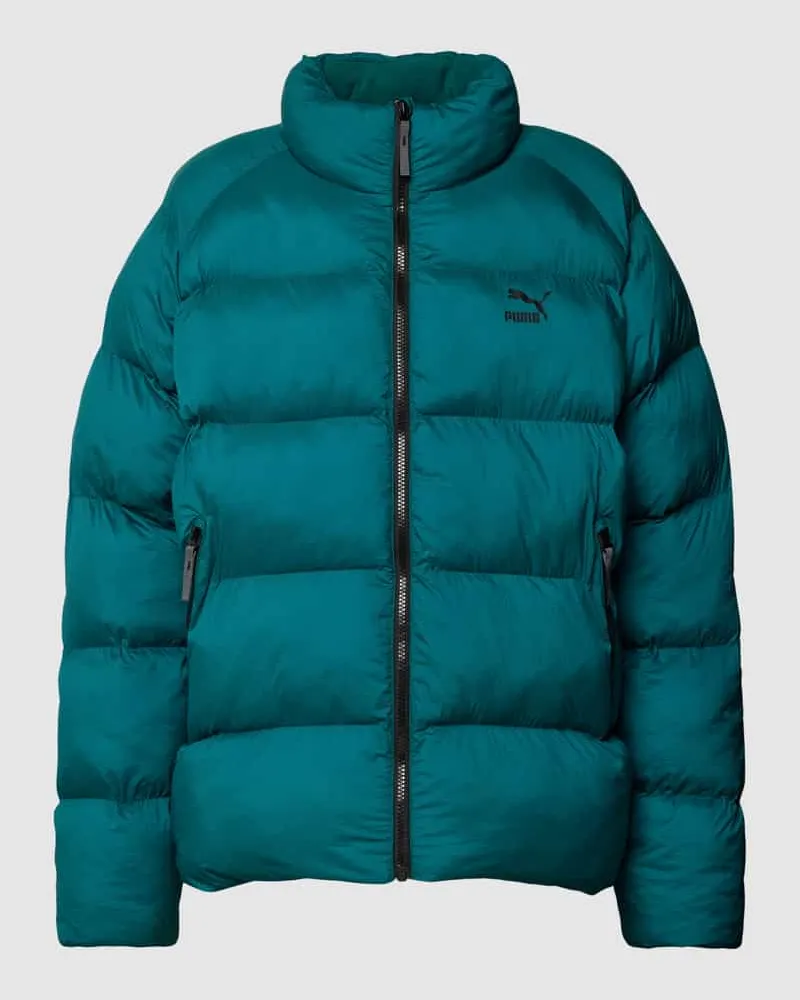 Puma Steppjacke mit Label-Print Dunkelgruen