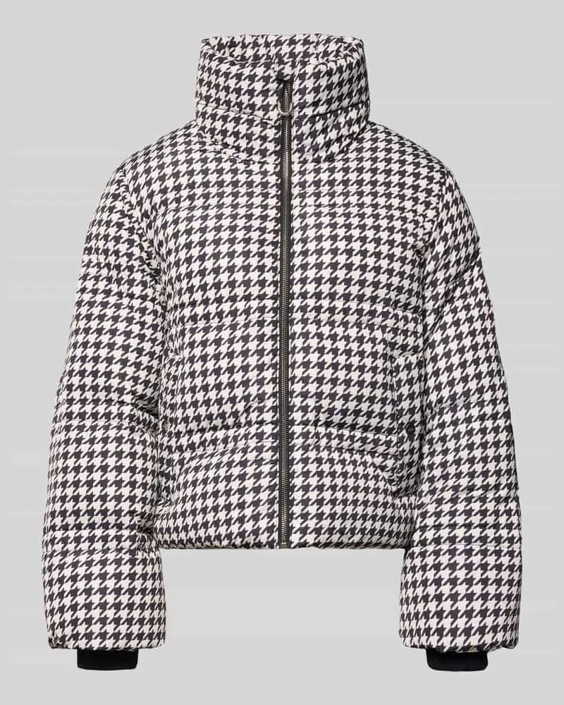 HUGO BOSS Boxy Fit Steppjacke mit Vichy-Muster Modell 'FILORA-1 Black