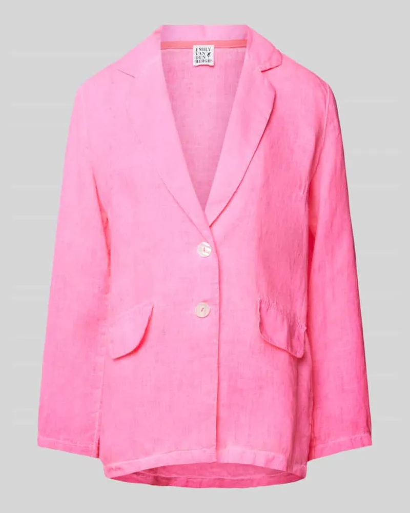 Emily van den Bergh Leinenblazer mit Pattentaschen Neon