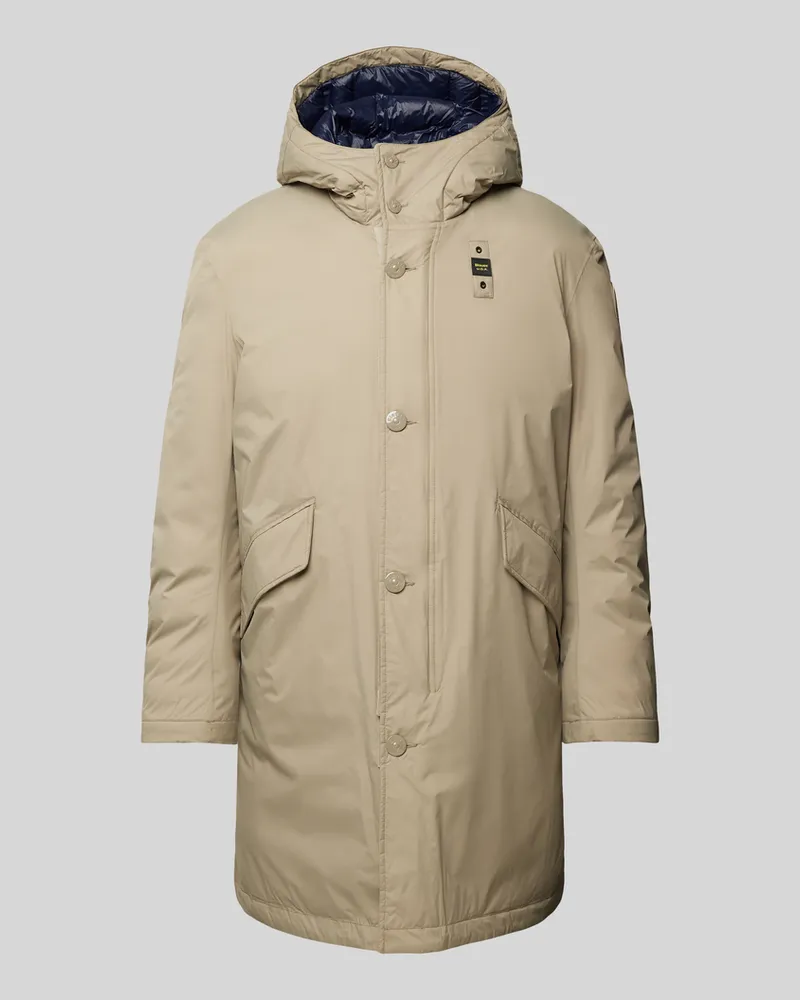 Blauer Parka mit Kapuze Modell 'FALCON Schilf