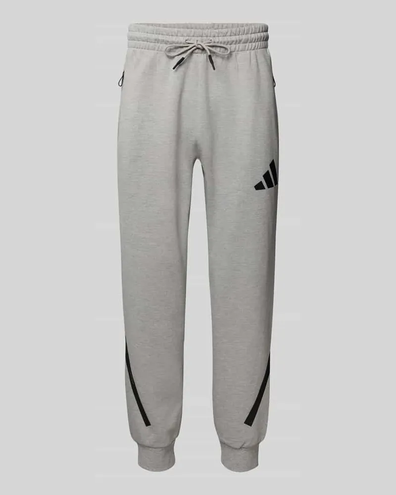 adidas Sweatpants mit elastischem Bund Hellgrau