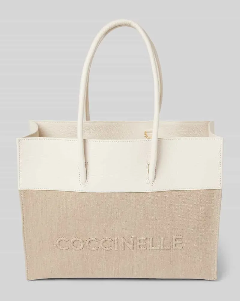 Coccinelle Shopper mit Label-Stitching Modell 'MYRTHA Weiss