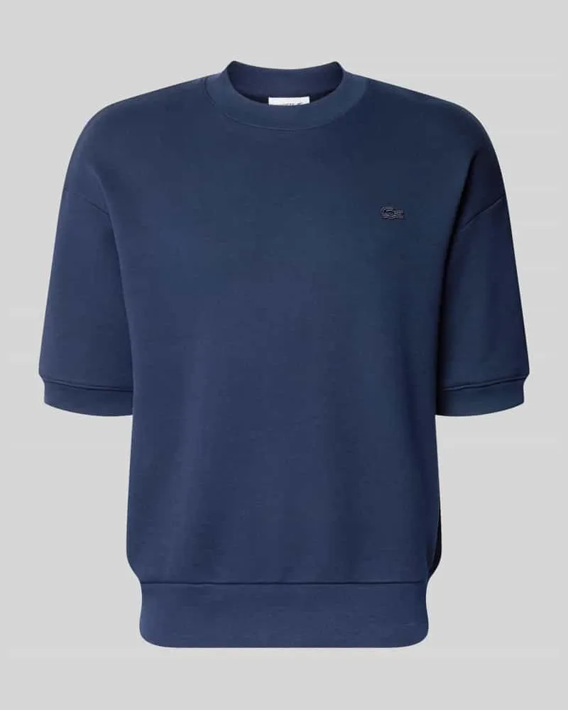Lacoste Relaxed Fit Sweatshirt aus reiner Baumwolle Marine