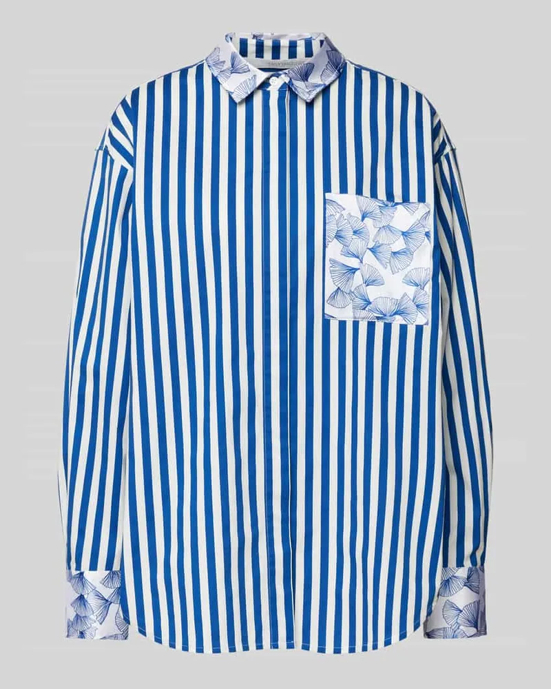 Herzen's Angelegenheit Relaxed Fit Bluse mit Brusttasche Royal