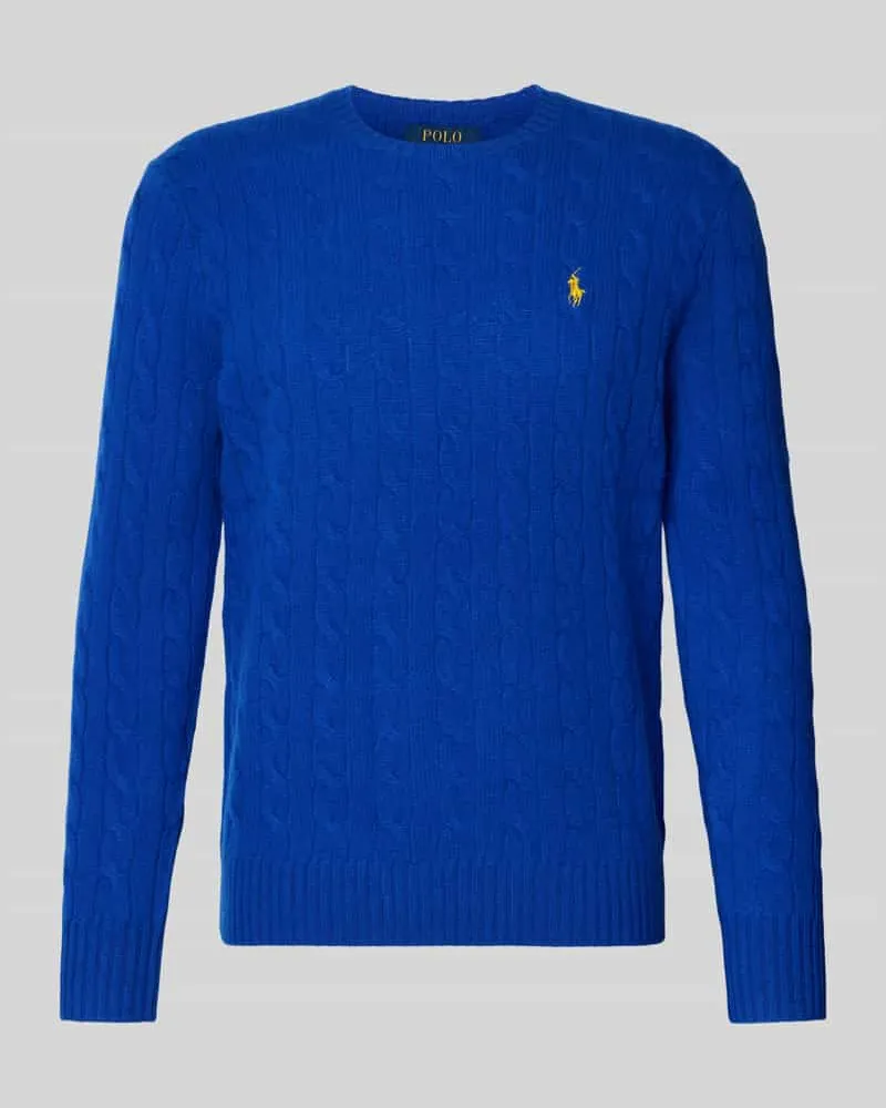 Ralph Lauren Regular Fit Strickpullover aus Woll-Kaschmir-Mix Blau