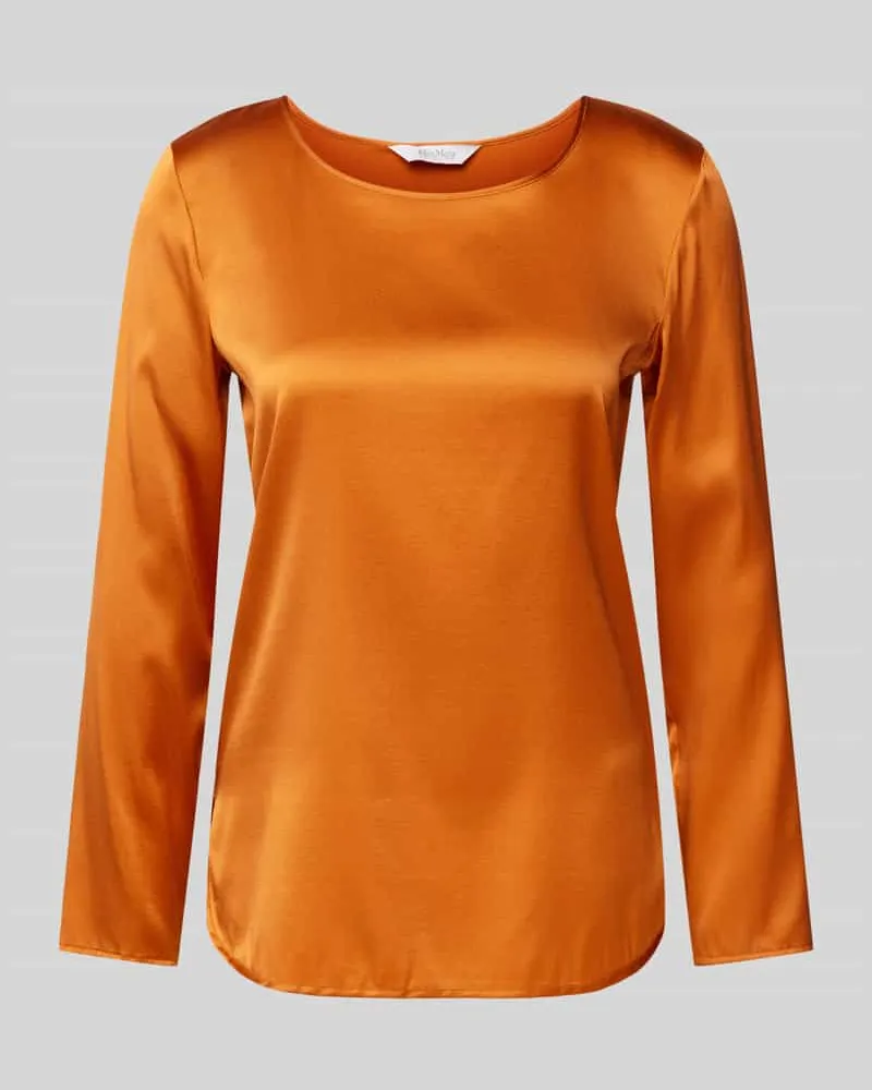 Max Mara Blusenshirt mit Rundhalsausschnitt Modell 'MOLDAVA Orange