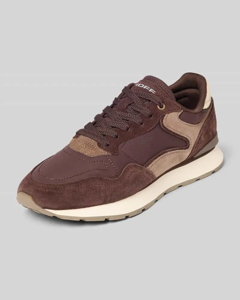 HOFF Sneaker aus Leder-Textil-Mix Modell 'City Dunkelbraun