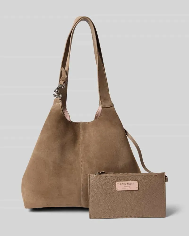 Coccinelle Handtasche aus echtem Leder Taupe