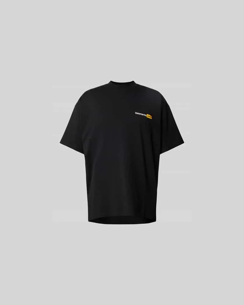 VETEMENTS T-Shirt mit Stehkragen Black