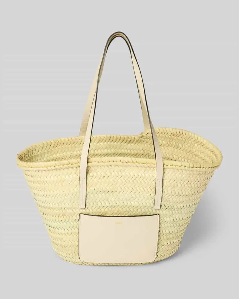 Abro Shopper mit Label-Detail Modell 'GEMMA Ecru