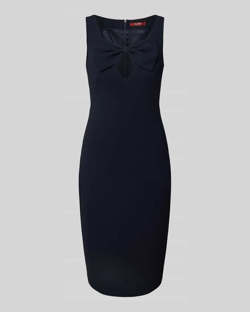 Max Mara figurbetontes Cocktailkleid mit Schleife Modell 'ALFIERE Marine