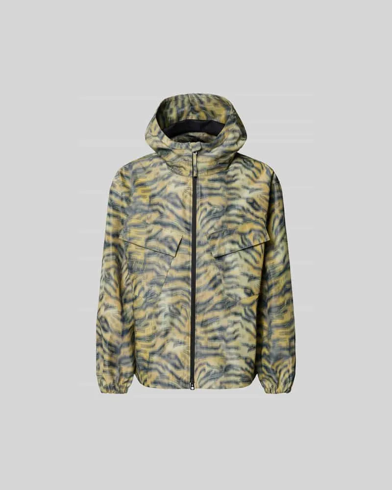 Kenzo Regular Fit Windbreaker mit Kapuze Hellgelb