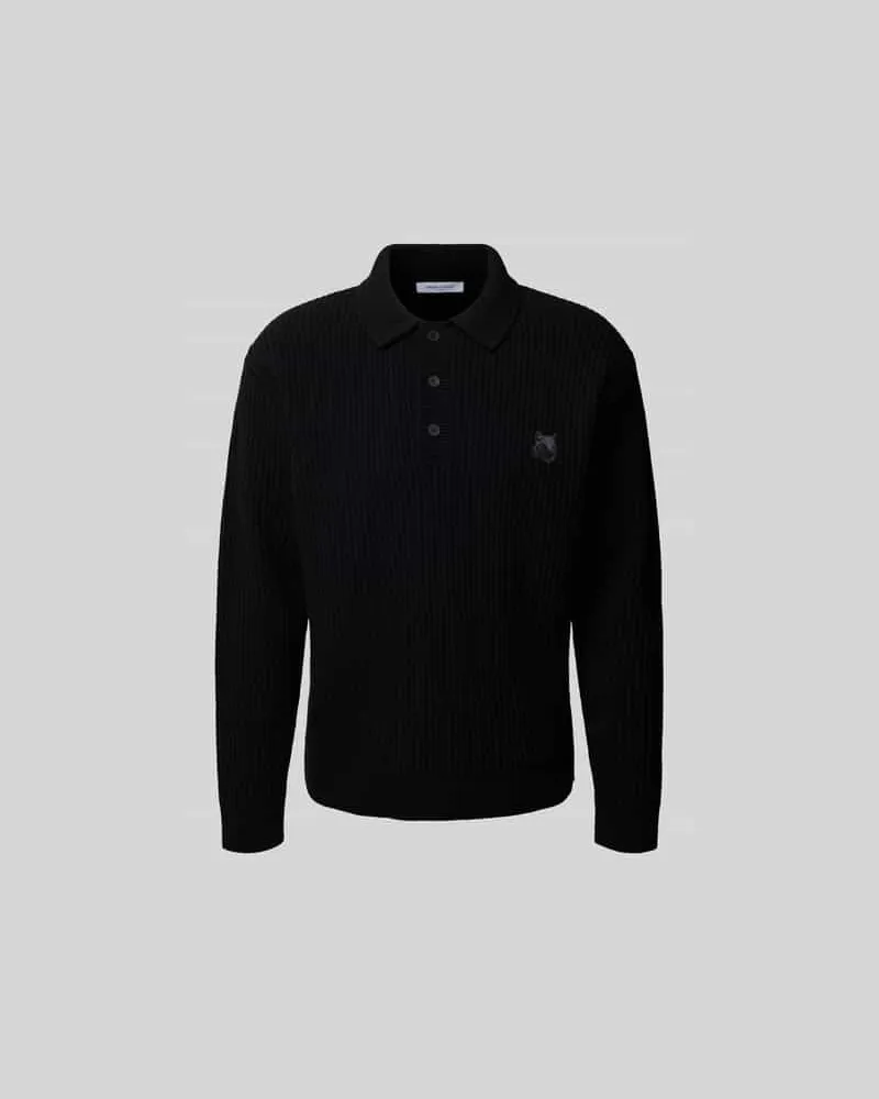 Kitsuné Wollpullover aus reiner Wolle Black