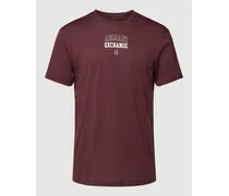 Armani Exchange T-Shirt mit Rundhalsausschnitt und Logo-Print Bordeaux
