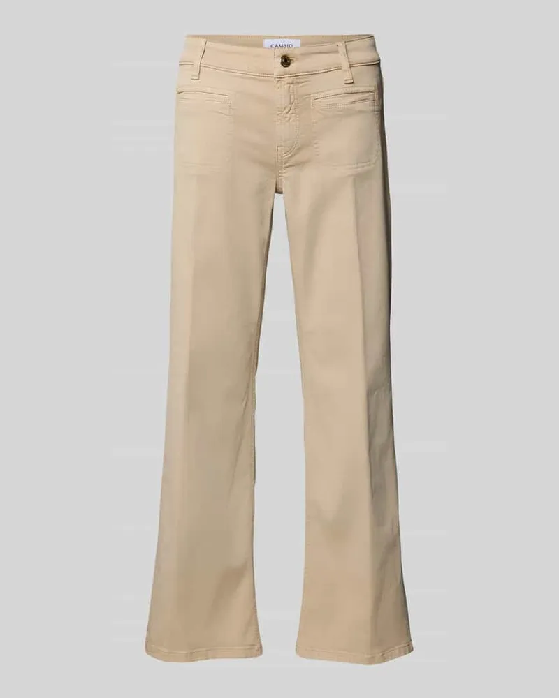 Cambio Relaxed Fit Jeans mit Eingrifftaschen Modell 'TESS Sand