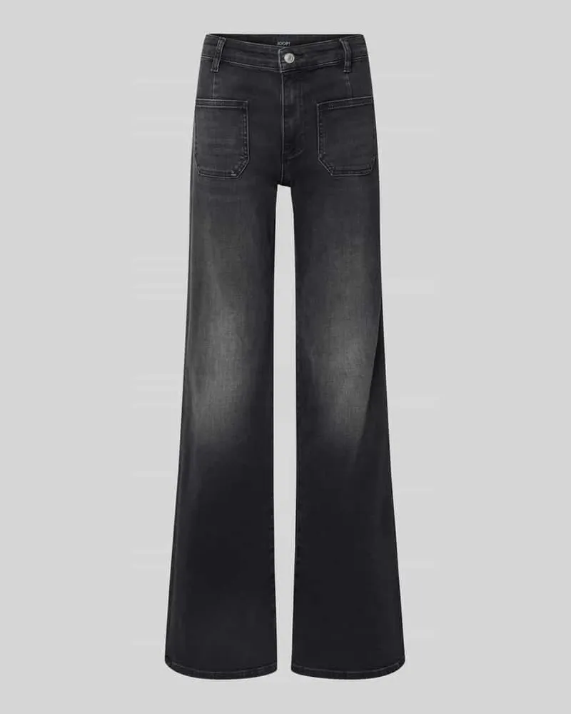 JOOP! Flared Jeans mit aufgesetzten Eingrifftaschen Mittelgrau