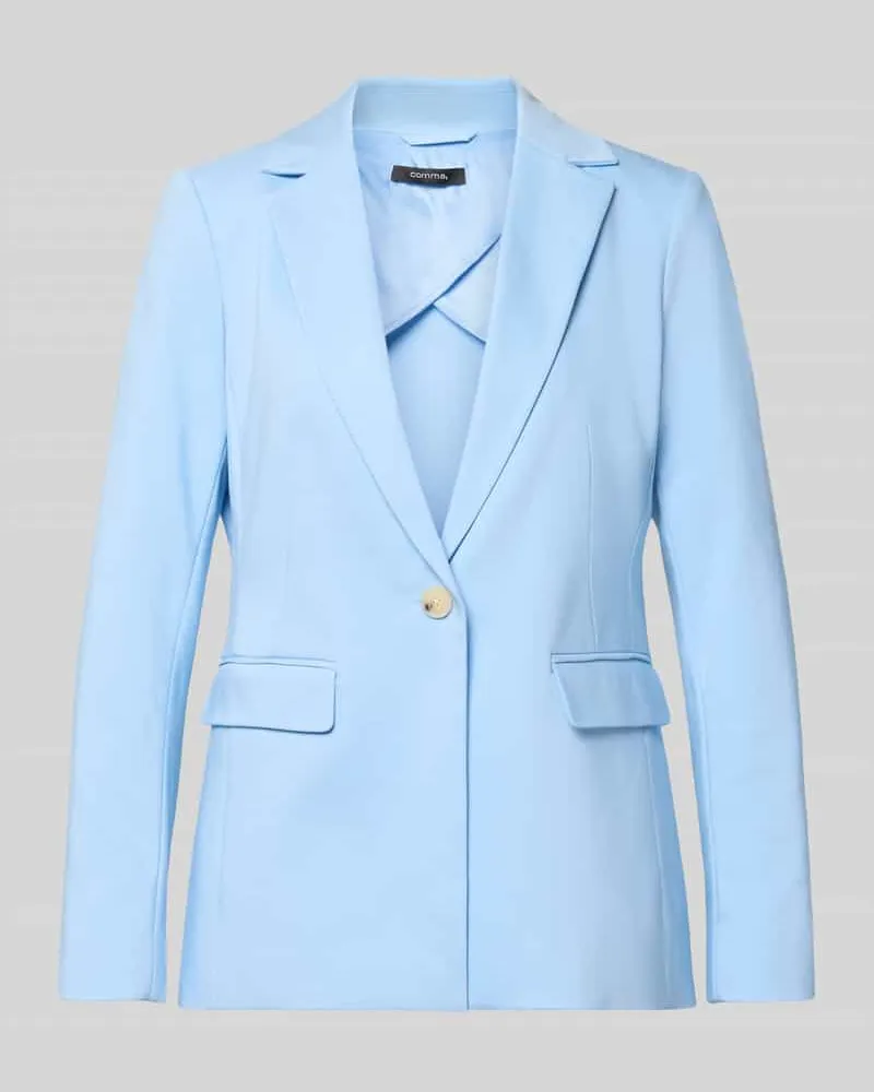 COMMA Blazer mit Reverskragen und Pattentaschen Hellblau