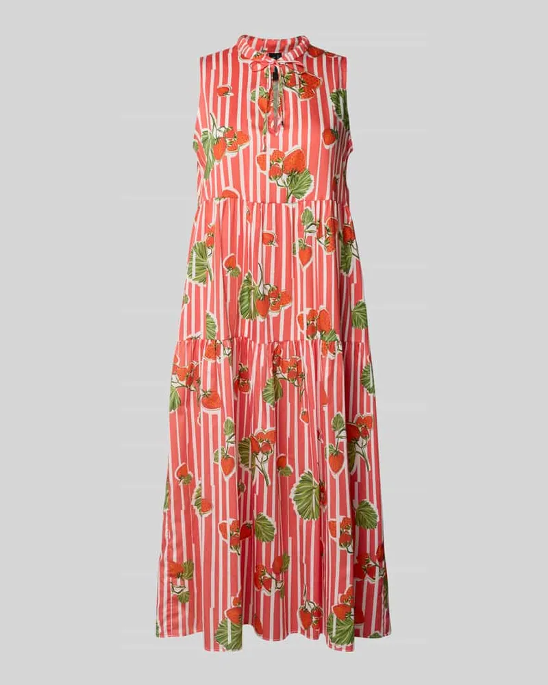 Marc Cain Midikleid im Stufen-Look Koralle