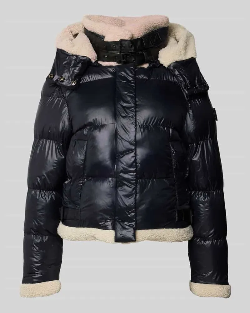 khujo Bikerjacke mit Stehkragen und Riegeln Modell 'NESSIE2 Black